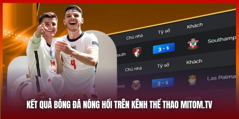 Kết quả bóng đá nóng hổi trên kênh thể thao Mitom.tv