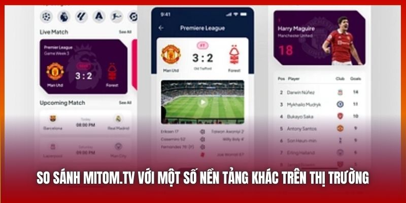 So sánh Mitom.tv với một số nền tảng khác trên thị trường